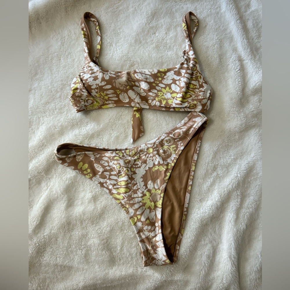 Aerie High Cut Floral Bikini | size S/M